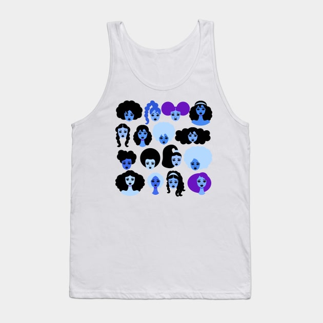 Shades of blue Tank Top by tabithabianca